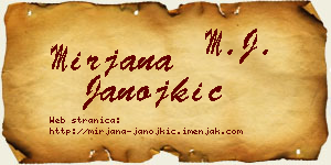 Mirjana Janojkić vizit kartica